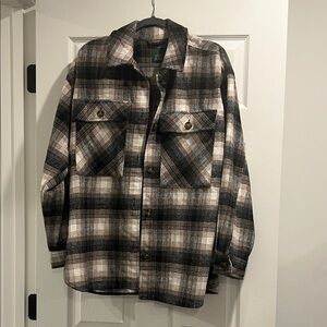 Plaid Jacket - Black and Brown